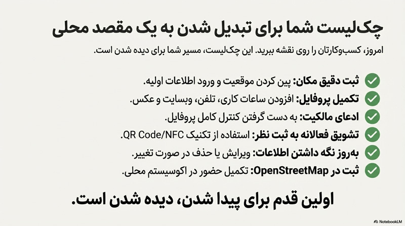 چک لیست ثبت مکان در گوگل مپ